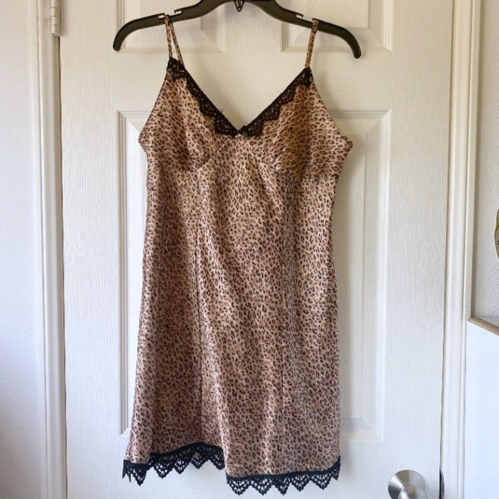 Cheetah print slip dress